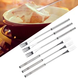 12 Fondue-Gabeln aus Edelstahl