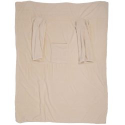 Kuscheldecke mit Ärmeln & Tasche, beige