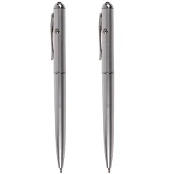 2er-Set Geheimstift mit Geheimtinte und UV-Licht, silber