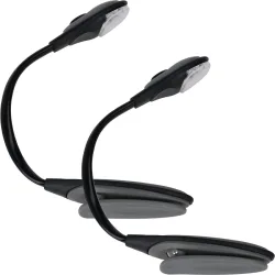 2er-Set Buch Leselampe mit Clip, batteriebetrieb