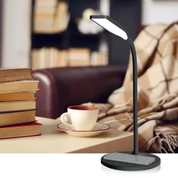 LED-Schreibtisch-Lampe mit Qi Ladegerät, Dimmfunktion, 15