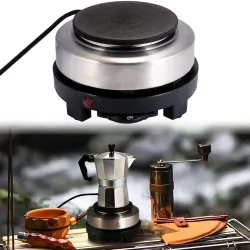 Kompakte, elektrische Mini-Einzelkochplatte, Ø 10 cm, 500 Watt