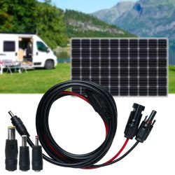 Solarmodul-Anschlusskabel MC4-komp. auf DC 5,5 x 2,1 mm, 2 m, IP65