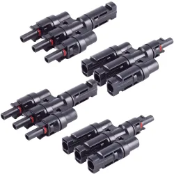 2er-Set T-Stecker-Adapter Set, 3/1, MC4-komp., IP68, 1.5kV, schwarz