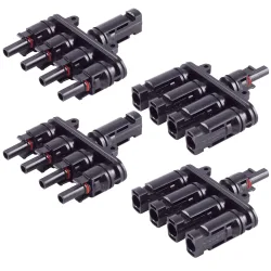 T-Stecker-Adapter Set, 4/1, MC4-komp., IP68, 1.5kV, schwarz
