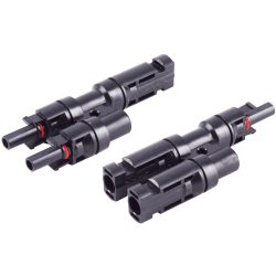 Y-Stecker-Adapter Set, 2/1, MC4-komp., IP68, 1.5kV, schwarz