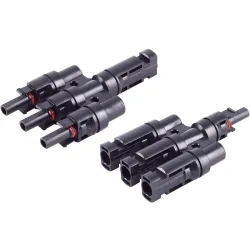 T-Stecker-Adapter Set, 3/1, MC4-komp., IP68, 1.5kV, schwarz