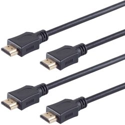 2er-Set High Speed HDMI Kabel, UHD, schwarz, 1,5 m