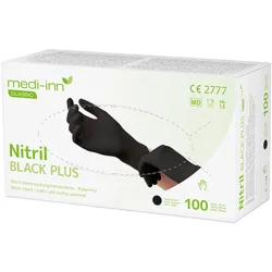 Einweg-Nitril-Handschuhe, puderfrei, 100 Stk., Grösse L, schwarz