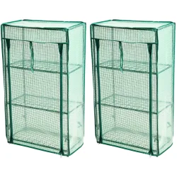 2er-Set Mini Gewächshaus, 42 x 80 x 24 cm