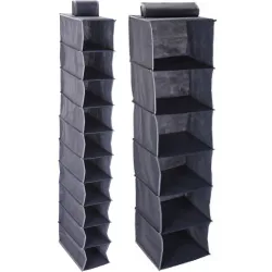 Schrank-Hängeregal-Set, für Kleidung, Schuhe etc., 6/10 Fächer