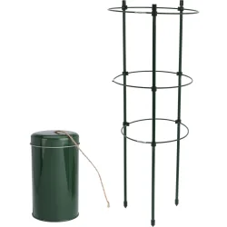 Set aus Pflanzenstütze (45 x Ø 18 cm) & 100m Juteseil
