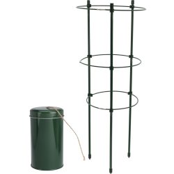 Set aus Pflanzenstütze (60 x Ø 21 cm) & 100m Juteseil