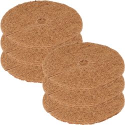 6er-Set Frostschutz-Kokosmatten für Topfpflanzen, rund,  Ø 25 cm