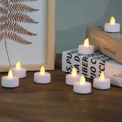 24er-Set LED-Teelichter mit flackerndem Licht, Batteriebetrieb