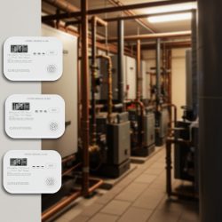 3er-Set Kohlenmonoxid-Melder mit LCD-Display