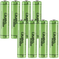 8er-Set NiMH-AAA/Micro-Akkus, 1.100 mAh, mit Transport-Case