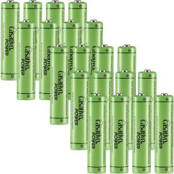 20er-Set NiMH-AAA/Micro-Akkus, 1.100 mAh, mit Transport-Case