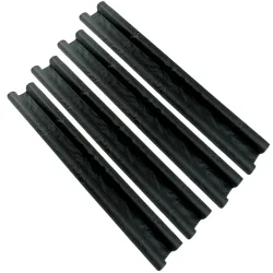 4er-Set Zugluftstopper mit Doppeldichtung für Türen, 86 x 4 cm, schwarz