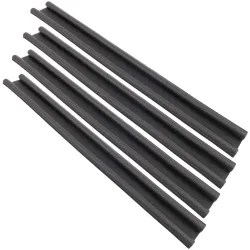 4er-Set Zugluftstopper mit Doppeldichtung für Türen, 95 x 4 cm, schwarz