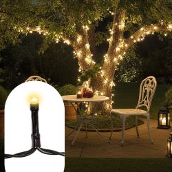 LED Lichterkette mit 8 Lichtmodi, warmweiss, 11,2 m, IP44