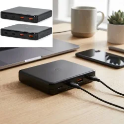2er-Set Multiport Tischladegerät, GaN-Technologie, 65 Watt