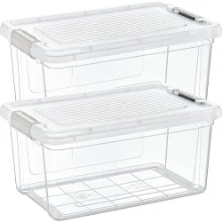 2er-Set Vorratsbox, 9 Liter, transparent