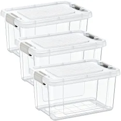 3er-Set Vorratsbox, 2500ml, transparent