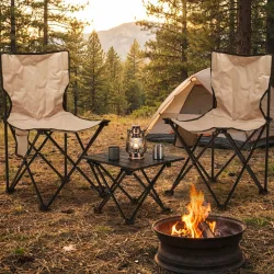 Campingstuhl- und Tischset, klappbar