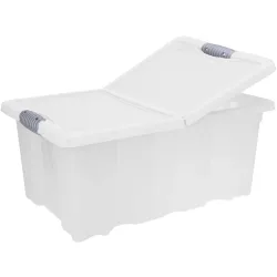 Aufbewahrungsbox mit Clip-Deckel, transparent, 64 l