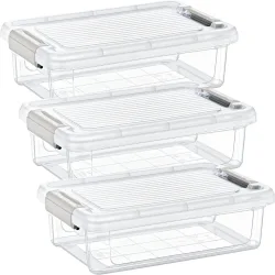 3er-Set Vorratsbox, 3 l, transparent