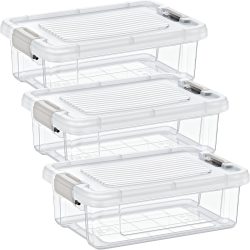 3er-Set Vorratsbox, 0,8 l, transparent