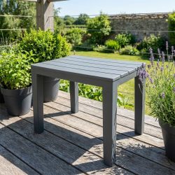 Garten- und Balkon-Beistelltisch, grau, 60 x 45 x 39 cm
