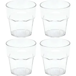 4er-Set Trinkgläser aus Kunststoff, 275 ml
