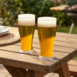 2er-Set Biergläser aus Kunststoff, 520 ml