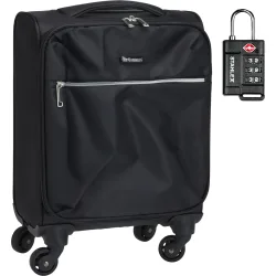 Reise-Set aus kompaktem Handgepäck-Trolley Koffer (20L, 32x45x18 cm) & TSA-Gepäckschloss