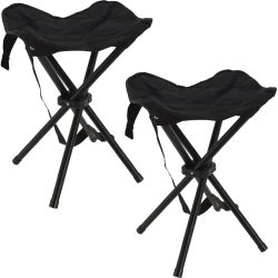 2er-Set Camping-Falthocker mit Tragetasche