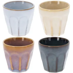 Espresso Tassen, 4er-Set, 90 ml, Pastellfarben