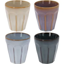 Kaffee Becher, 4er-Set, 250ml, Pastellfarben