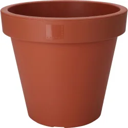 Blumentopf rund, terracotta, Pflanztopf aus 100% recyclebaren Kunststoff, Ø 25 cm