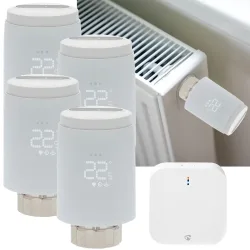 4er-Set Smartes Heizkörperthermostat inkl. Zigbee-Gateway