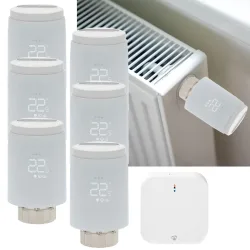 6er-Set Smartes Heizkörperthermostat inkl. Zigbee-Gateway