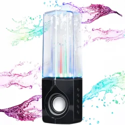 Bluetooth Lautsprecher mit Wasserfontänen und mehrfarbigem LED-Licht