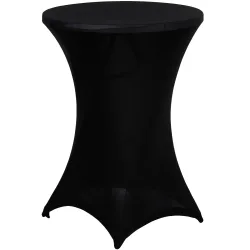 Schwarze Stehtischhusse für Tische bis 115cm, Ø 90cm