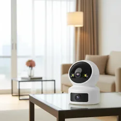 Dual Überwachungskamera Indoor mit Infrarot-Nachtsicht