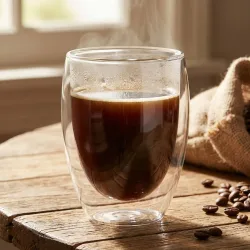 Doppelwandiges Kaffee-Glas, 350 ml