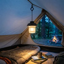LED Camping- und Gartenleuchte, 3 Leuchtmodi, akkubetrieb, 180 Lm