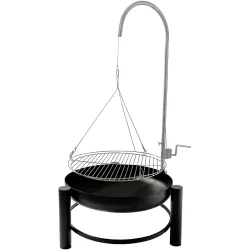 Schwenkgrill mit Edelstahl-Grillrost und Feuerschale