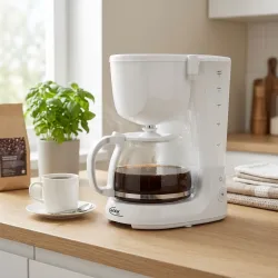 Filter-Kaffeemaschine mit Warmhaltefunktion, weiss, 1,25 l, 750 W