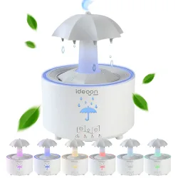 Aroma-Diffuser mit Schirm für ätherische Öle, LED in 7 Farben & Timer, 300 ml